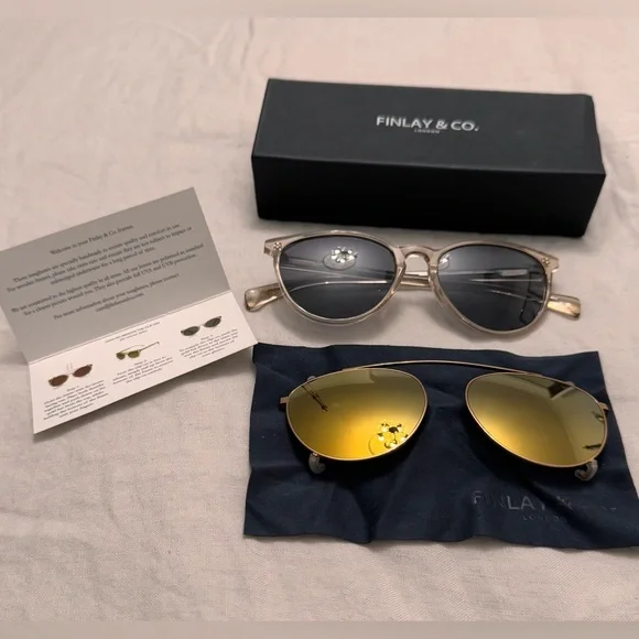 Finlay & Co Sunglasses in Champagne Acetate w/ Gold Mirror 
